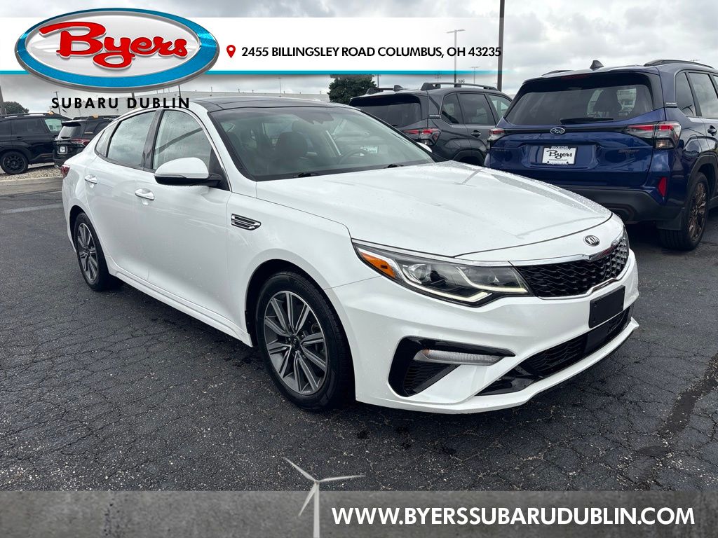 Snow White Pearl 2020 Kia Optima Sedan Front-Wheel Drive 7-Speed Automatic