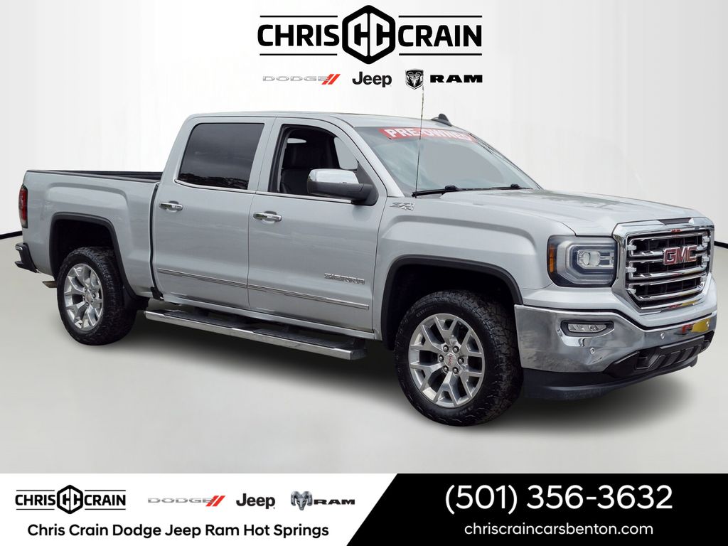 Quicksilver Metallic 2018 GMC Sierra 1500 SLT Crew Cab 4WD Pickup Truck Four-Wheel Drive 8-Speed Automatic Overdrive