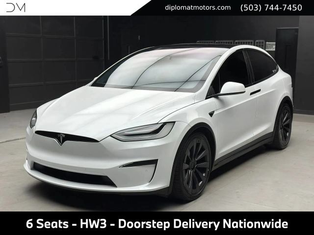 Pearl White 2023 Tesla Model X SUV / Crossover All-Wheel Drive 1-Speed Automatic