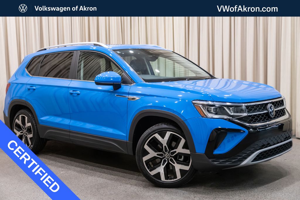 Cornflower Blue 2023 Volkswagen Taos SUV / Crossover All-Wheel Drive 7-Speed Dual Clutch