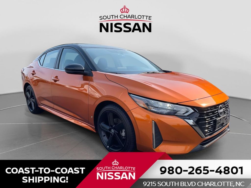 Orange 2024 Nissan Sentra Sedan Front-Wheel Drive Continuously Variable Transmission