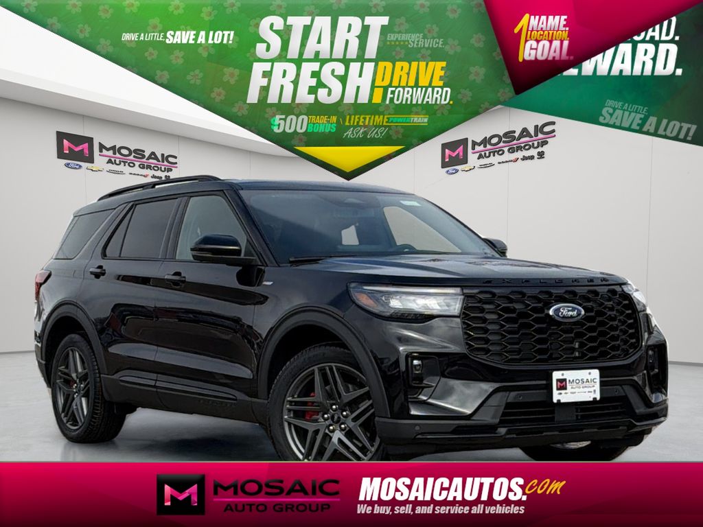 Agate Black Metallic 2026 Ford Explorer ST-Line AWD SUV / Crossover All-Wheel Drive Automatic