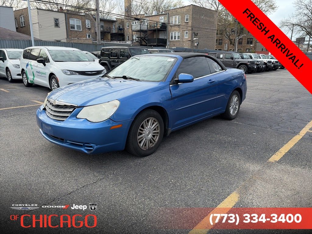 Marathon Blue Pearlcoat/Black Vinyl Top 2008 Chrysler Sebring Touring Convertible FWD Convertible Front-Wheel Drive 4-Speed Automatic