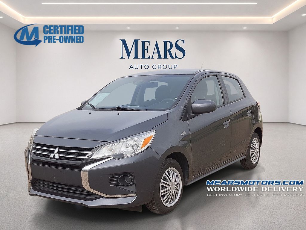 Graphite Gray Metallic 2024 Mitsubishi Mirage ES FWD Hatchback Front-Wheel Drive Continuously Variable Transmission