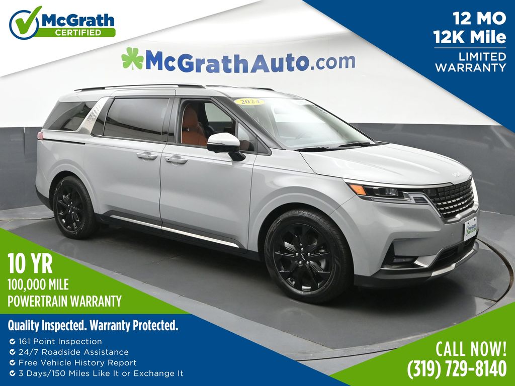 Ceramic Silver 2024 Kia Carnival SX Prestige FWD Minivan Front-Wheel Drive 8-Speed Automatic