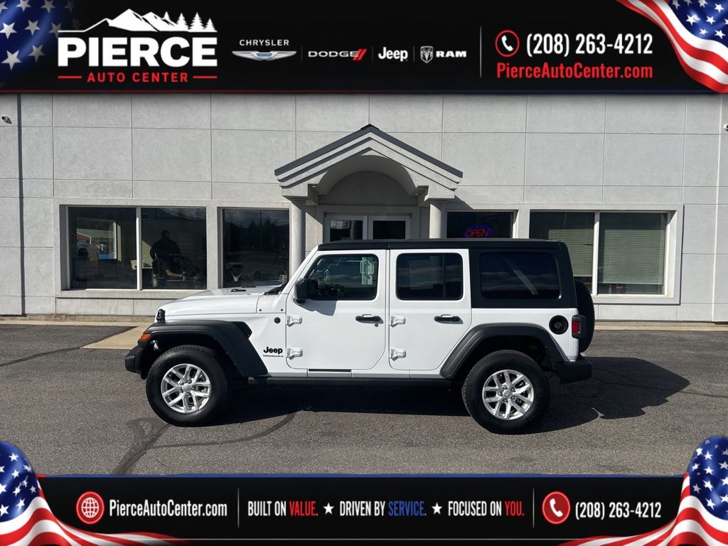Bright White Clearcoat 2023 Jeep Wrangler SUV / Crossover Four-Wheel Drive 8-Speed Automatic