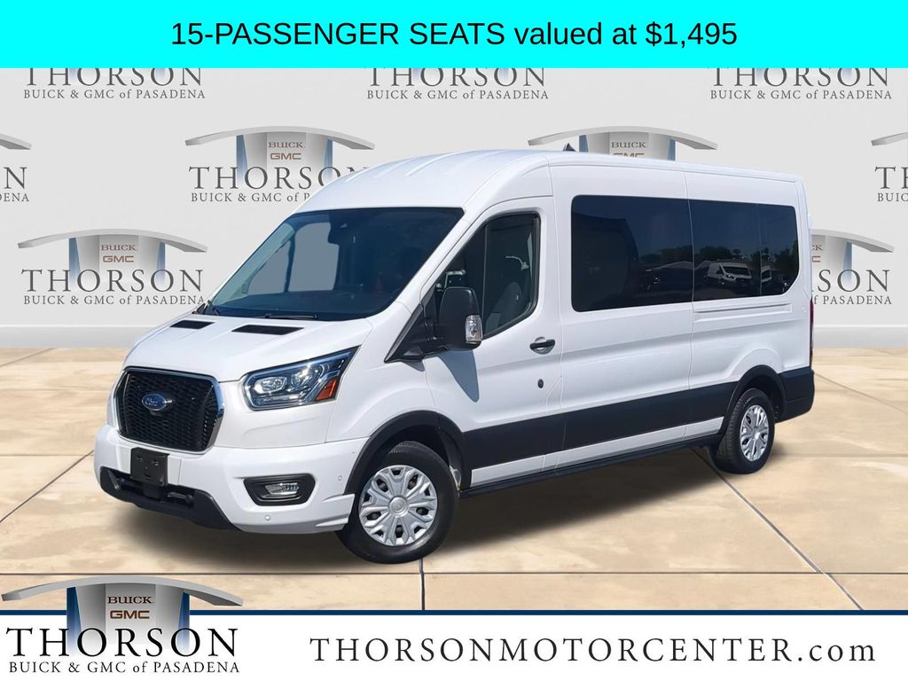 Oxford White 2023 Ford Transit Passenger Van Rear-Wheel Drive