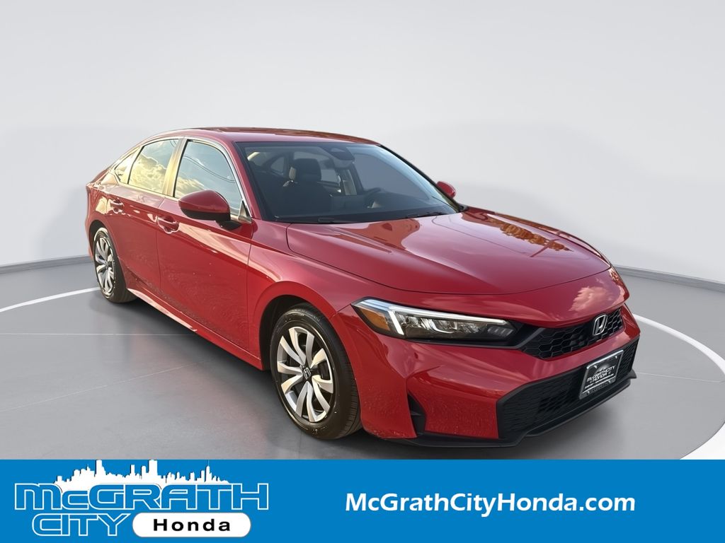Rallye Red 2026 Honda Civic Sedan Front-Wheel Drive Continuously Variable Transmission