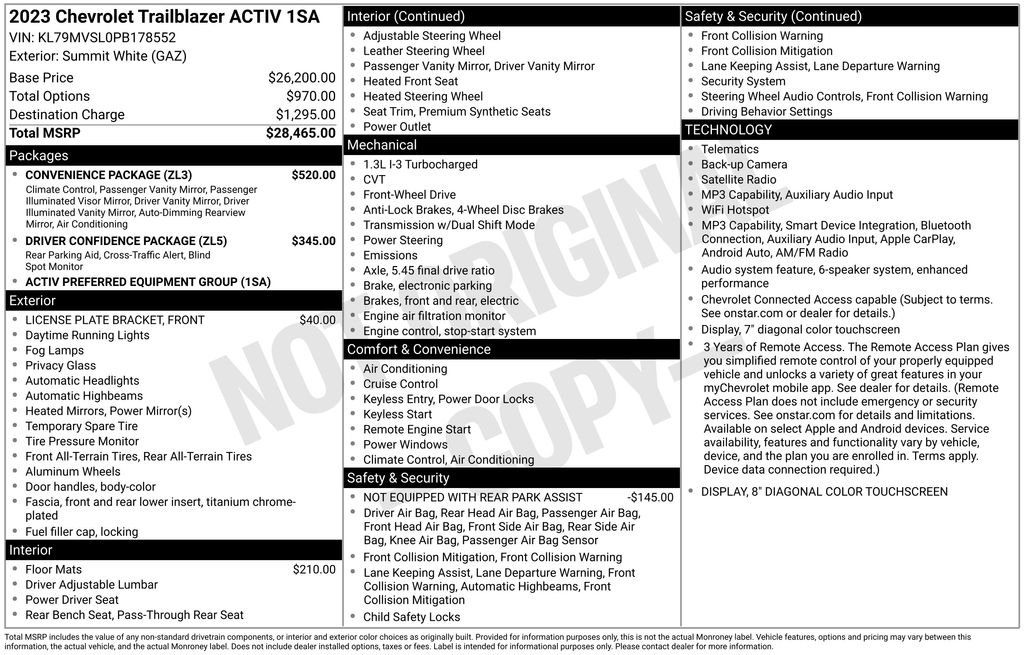 Certified Used 2023 White Chevrolet ACTIV image 7