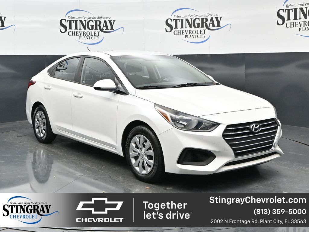 Frost White Pearl 2020 Hyundai Accent Sedan Front-Wheel Drive Continuously Variable Transmission