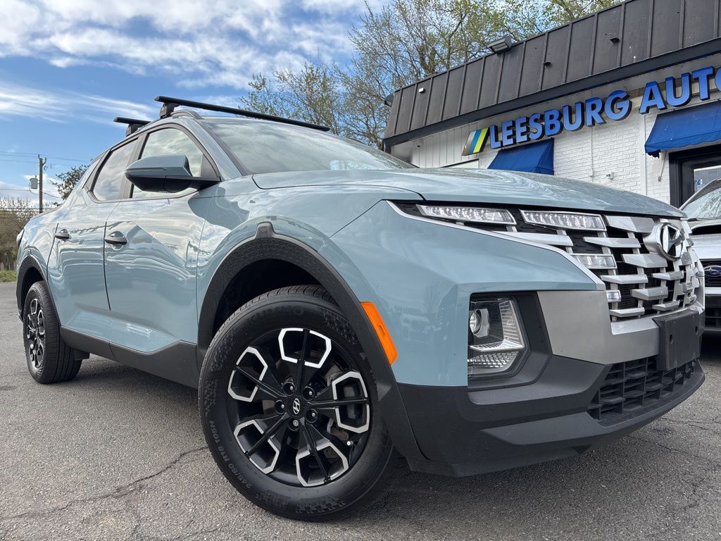 Blue / Stone 2022 Hyundai Santa Cruz SEL Crew Cab AWD Pickup Truck All-Wheel Drive 8-Speed Automatic