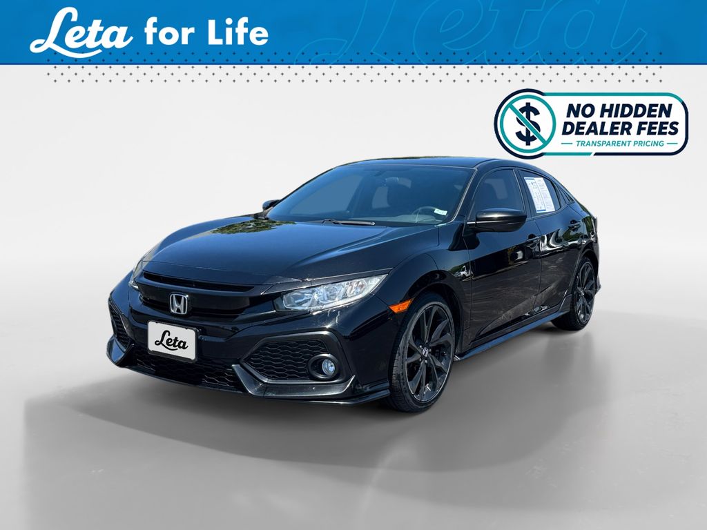 Black 2017 Honda Civic Hatchback Sport Hatchback Front-Wheel Drive Continuously Variable Transmission