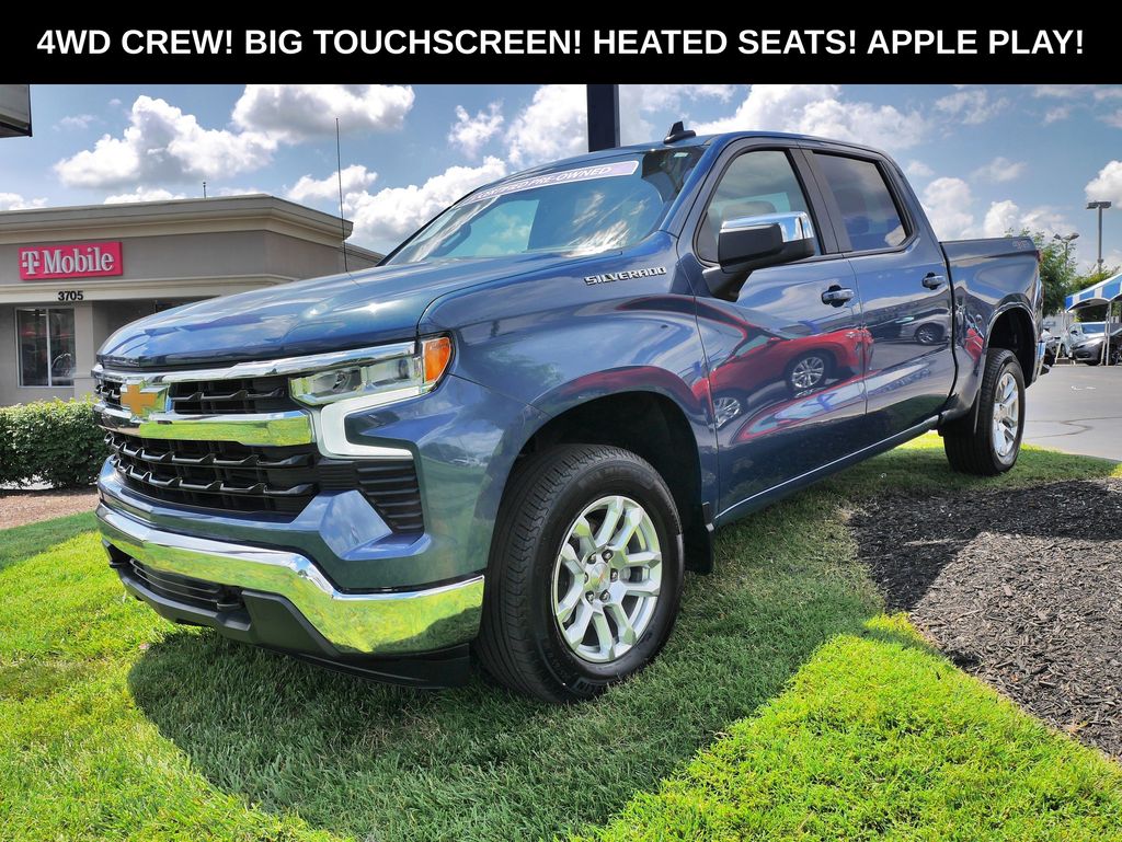 Lakeshore Blue 2024 Chevrolet Silverado 1500 Pickup Truck Four-Wheel Drive 8-Speed Automatic