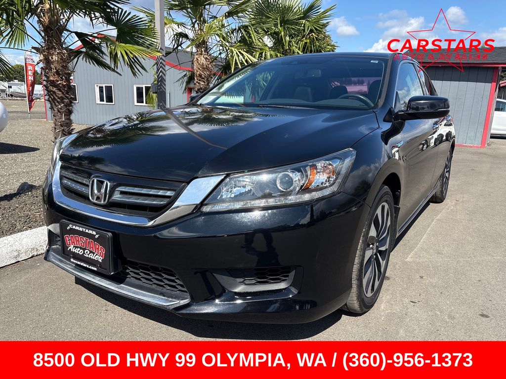 Black 2014 Honda Accord Hybrid Sedan Front-Wheel Drive Continuously Variable Transmission
