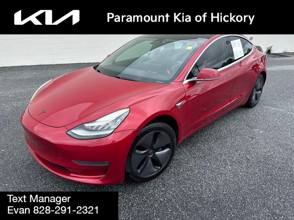 Red Multi-Coat 2018 Tesla Model 3 Sedan Rear-Wheel Drive 1-Speed Automatic