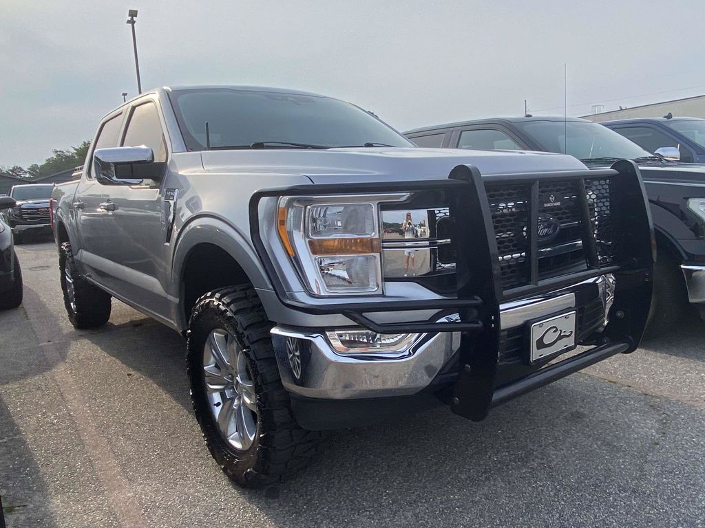 Iconic Silver Metallic 2021 Ford F-150 Pickup Truck Four-Wheel Drive Automatic