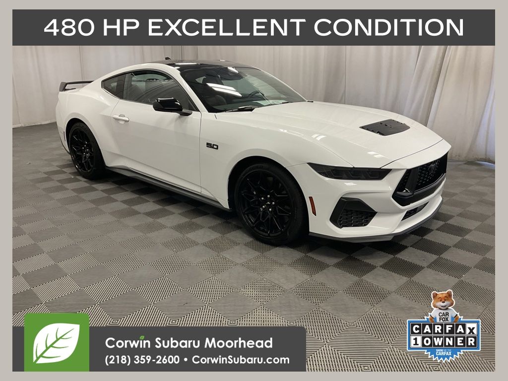 Oxford White 2024 Ford Mustang Coupe Rear-Wheel Drive Automatic