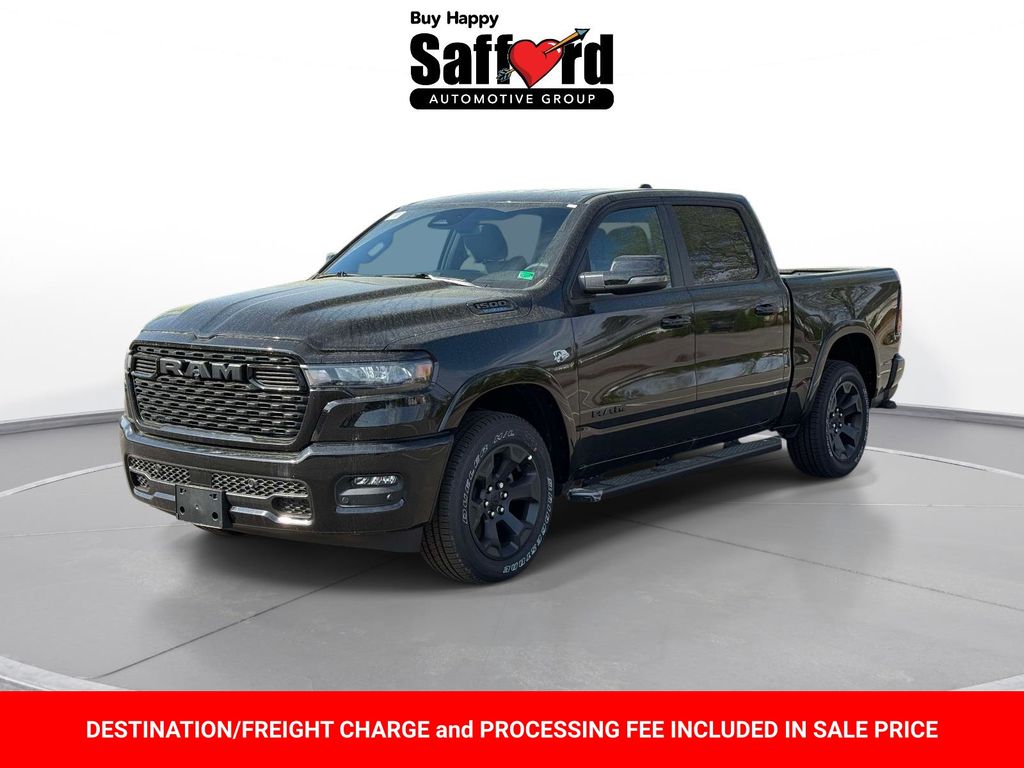 Diamond Black Crystal Pearlcoat 2026 RAM 1500 Big Horn Crew Cab 4WD Pickup Truck Four-Wheel Drive 8-Speed Automatic