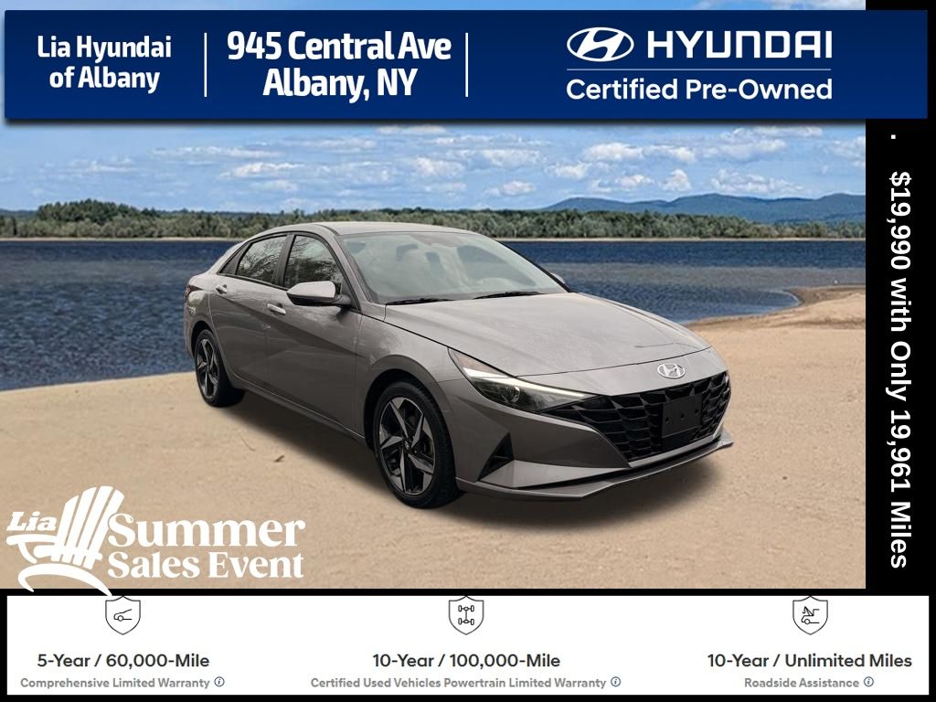 Fluid Metal 2023 Hyundai Elantra Sedan Front-Wheel Drive Continuously Variable Transmission