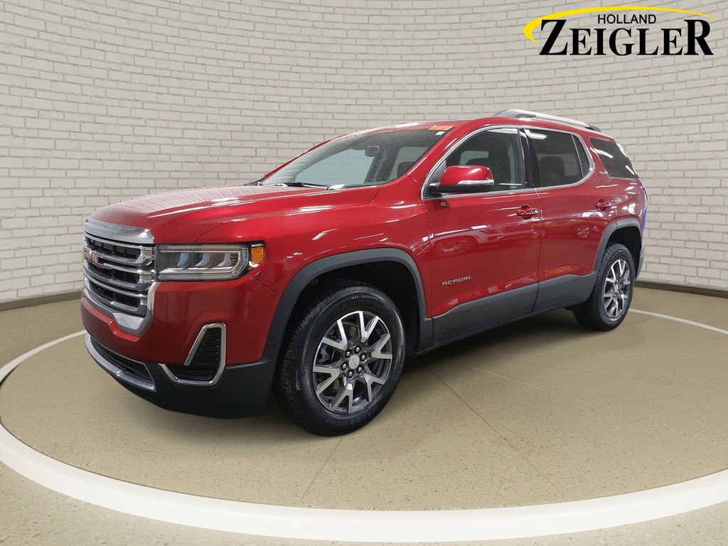 Volcanic Red Tintcoat 2023 GMC Acadia SLE AWD SUV / Crossover Four-Wheel Drive 9-Speed Automatic