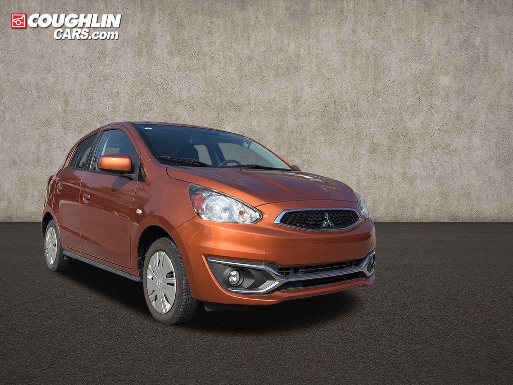 Orange 2019 Mitsubishi Mirage Hatchback Front-Wheel Drive Continuously Variable Transmission
