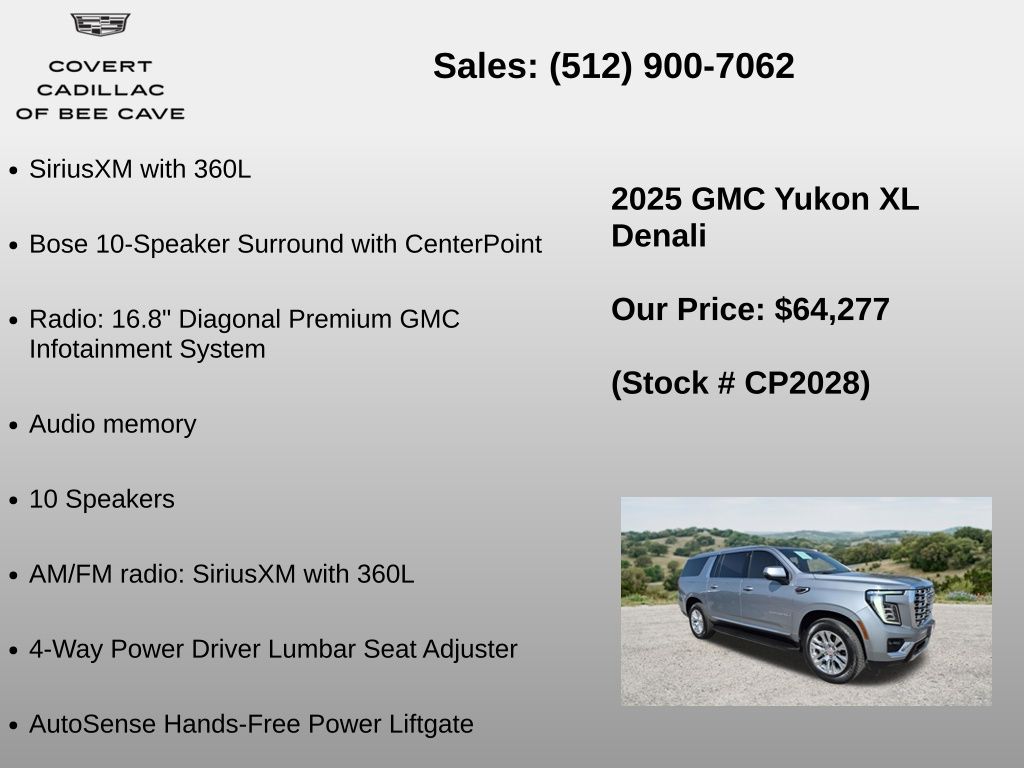 Used Car 2025 Gmc Yukon Xl  Denali For Sale Under $70,000 In Austin, Texas