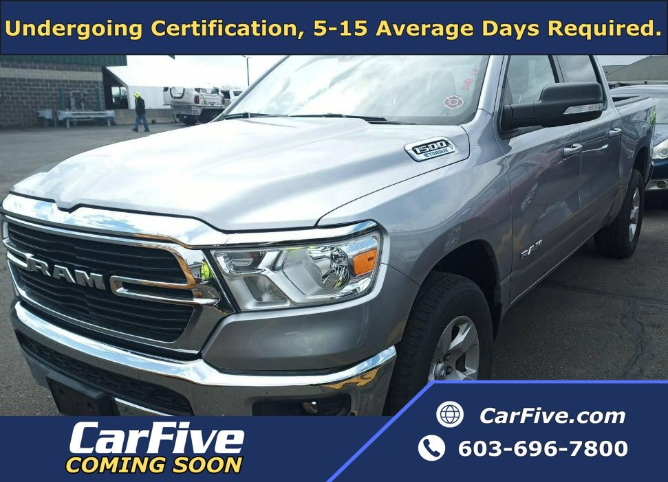 Billet Silver Metallic Clearcoat 2021 RAM 1500 Big Horn Crew Cab 4WD Pickup Truck Four-Wheel Drive 8-Speed Automatic