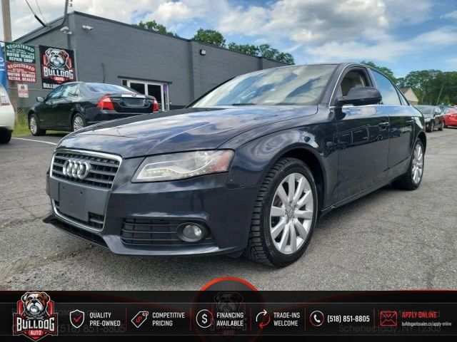 Black 2012 Audi A4 Sedan Front-Wheel Drive Continuously Variable Transmission