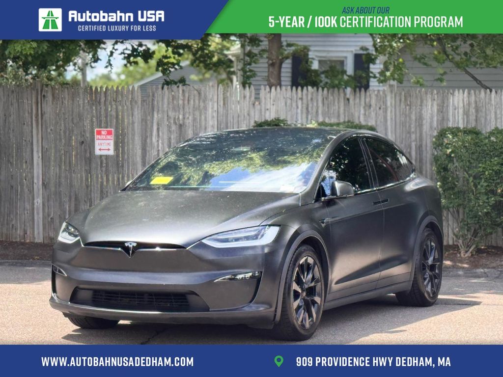 Red (Burgundy) 2022 Tesla Model X SUV / Crossover All-Wheel Drive 1-Speed Automatic