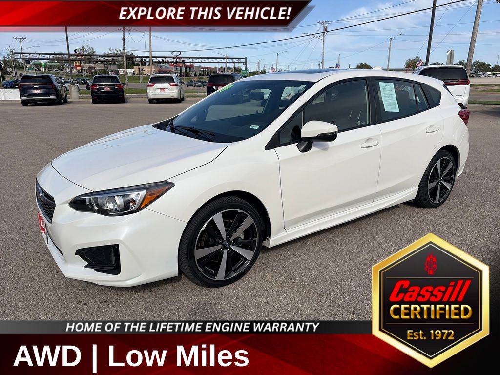 Crystal White Pearl 2019 Subaru Impreza 2.0i Sport Hatchback AWD with EyeSight Package Hatchback Continuously Variable Transmission