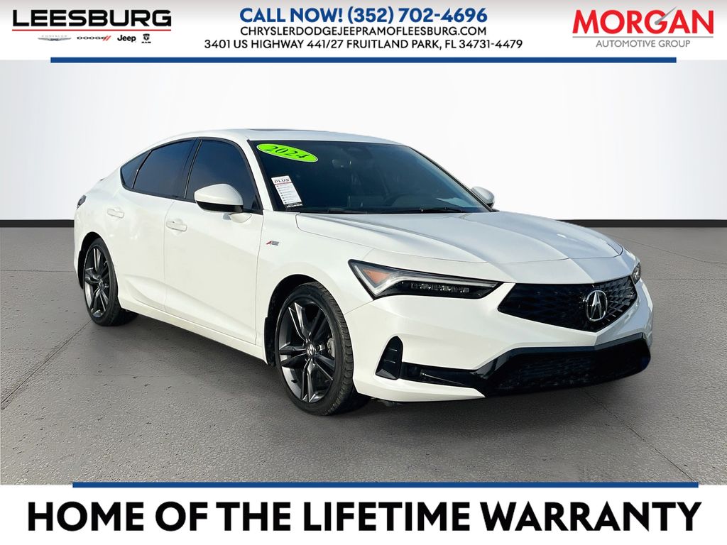 Platinum White Pearl 2024 Acura Integra Hatchback Front-Wheel Drive Continuously Variable Transmission