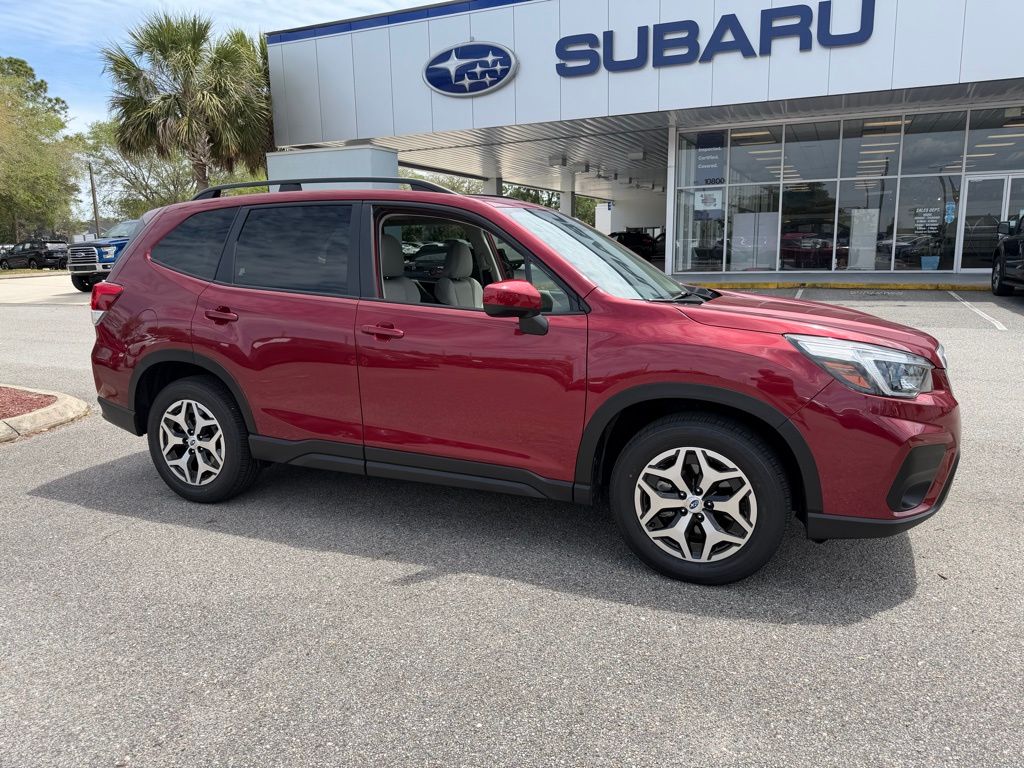 Crimson Red Pearl 2021 Subaru Forester Premium Crossover AWD SUV / Crossover All-Wheel Drive Continuously Variable Transmission