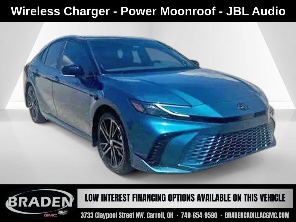 Midnight Black Metallic 2025 Toyota Camry Sedan All-Wheel Drive Continuously Variable Transmission