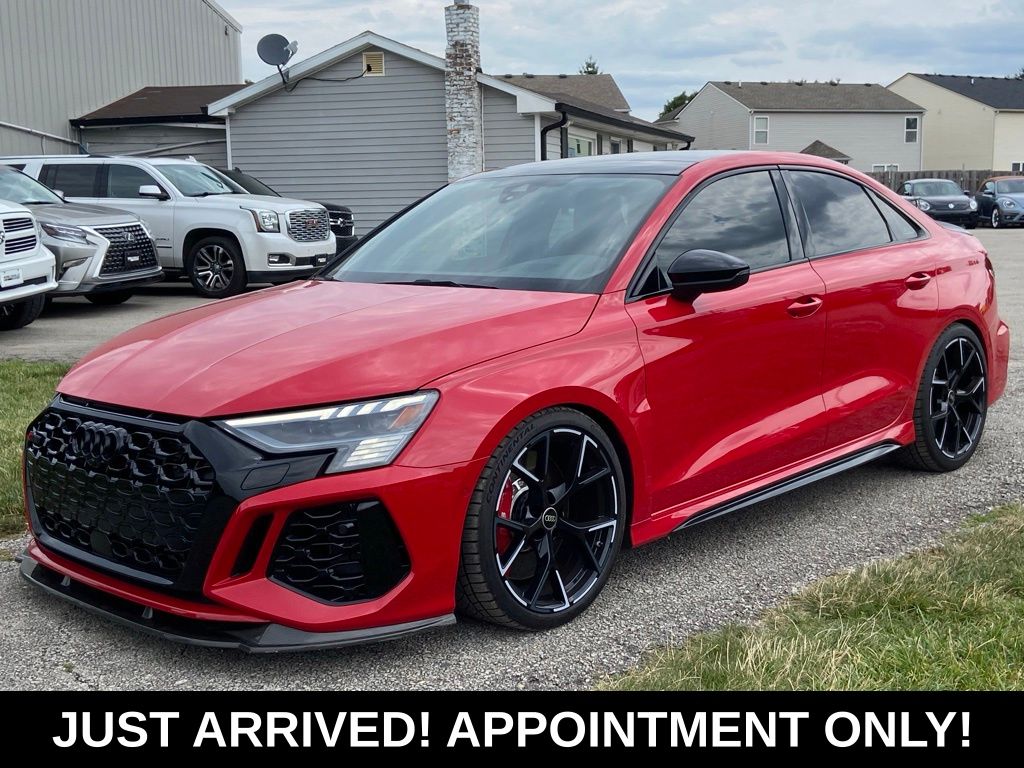 Red 2023 Audi RS 3 Sedan All-Wheel Drive 7-Speed Automatic