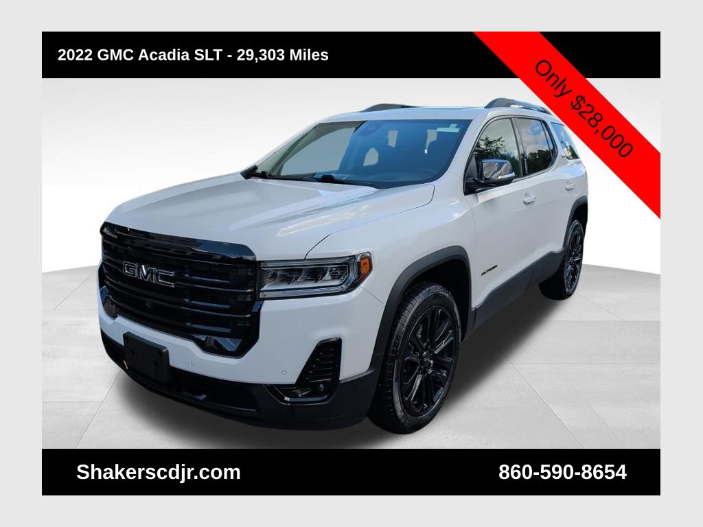 Summit White 2022 GMC Acadia SUV / Crossover Four-Wheel Drive 9-Speed Automatic