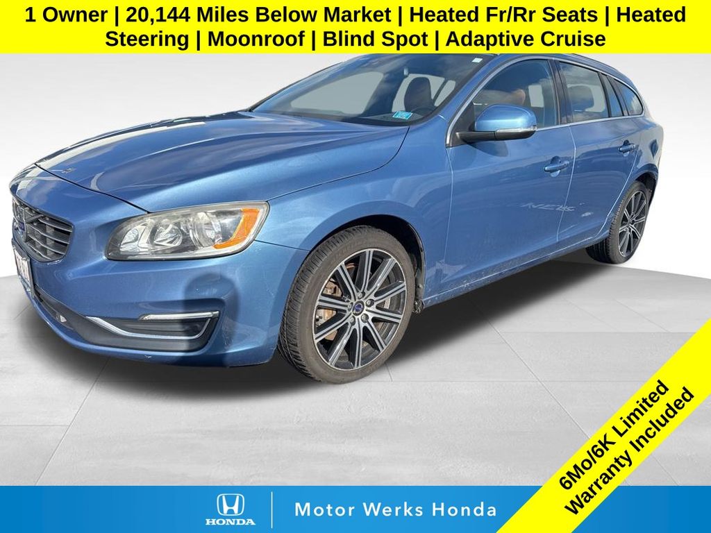 Power Blue Metallic 2015 Volvo V60 T5 Premier Plus AWD Wagon All-Wheel Drive 6-Speed Automatic