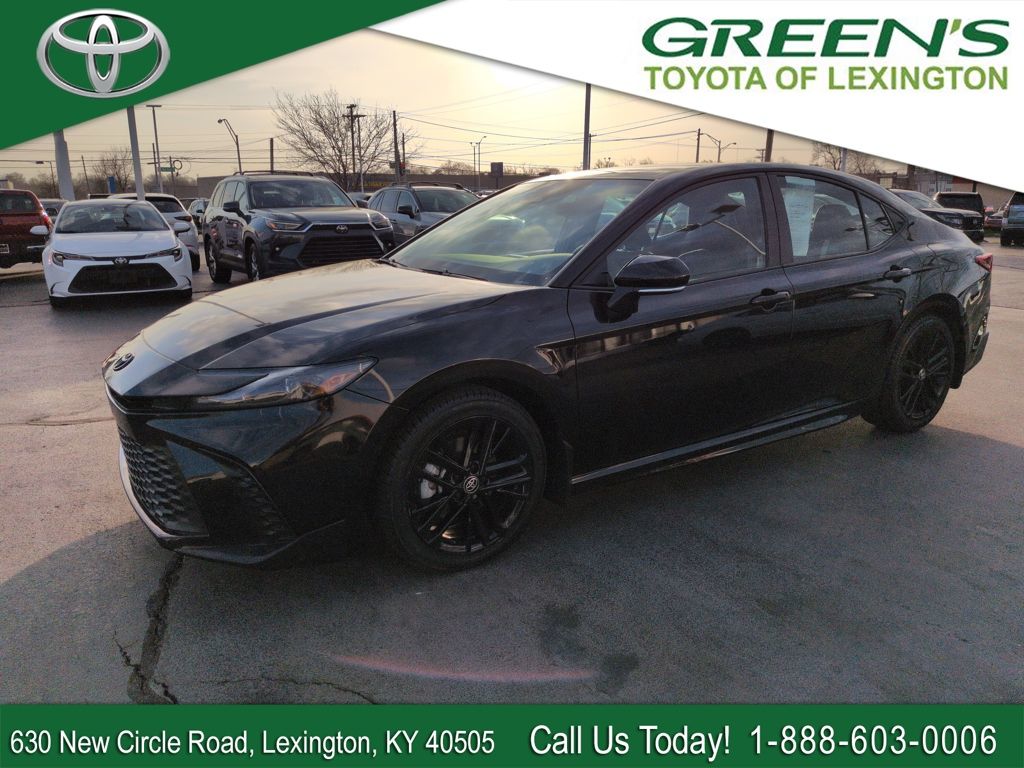 Midnight Black Metallic 2025 Toyota Camry SE FWD Sedan Front-Wheel Drive Continuously Variable Transmission