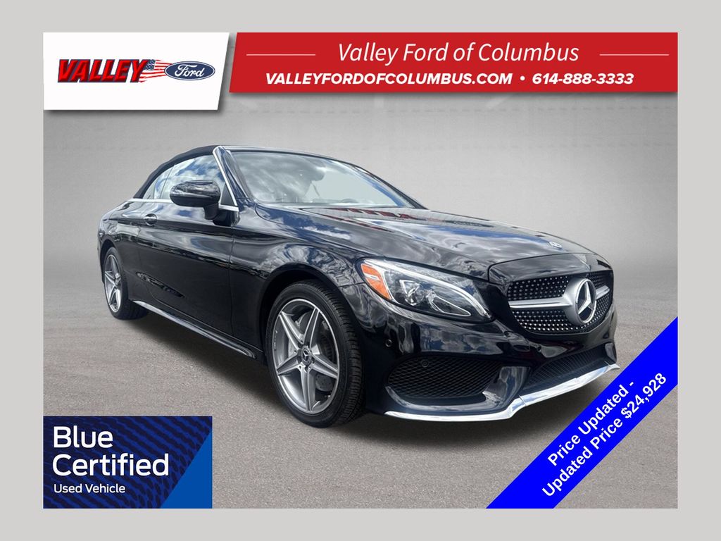 Black 2018 Mercedes-Benz C-Class Convertible All-Wheel Drive 9-Speed Automatic