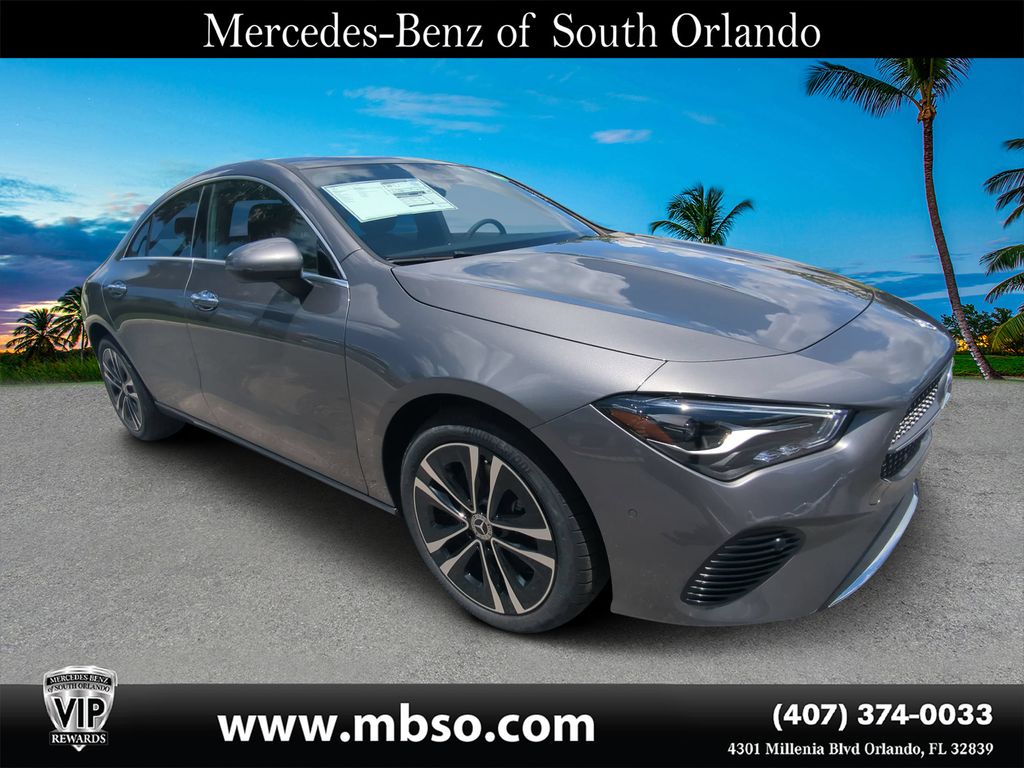 Gray (Mountain Grey Metallic) 2026 Mercedes-Benz CLA Coupe All-Wheel Drive 8-Speed Dual Clutch