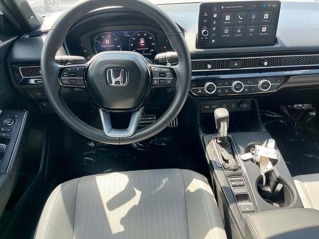 2025 Honda Civic Hybrid Sport Touring White at AutoSavvy Houston Northwest