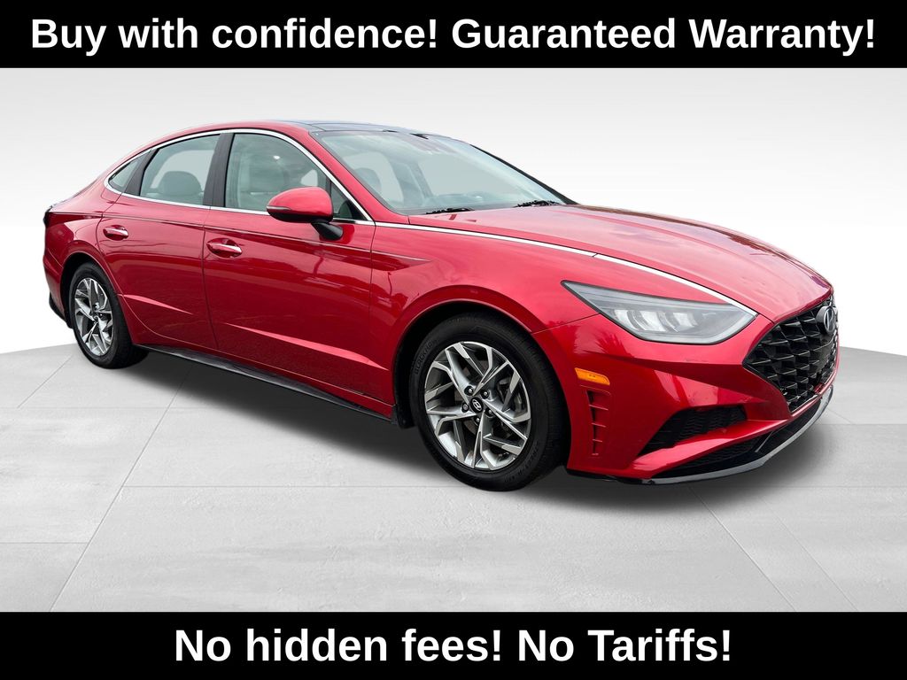 Calypso Red 2020 Hyundai Sonata Sedan Front-Wheel Drive 8-Speed Automatic Overdrive