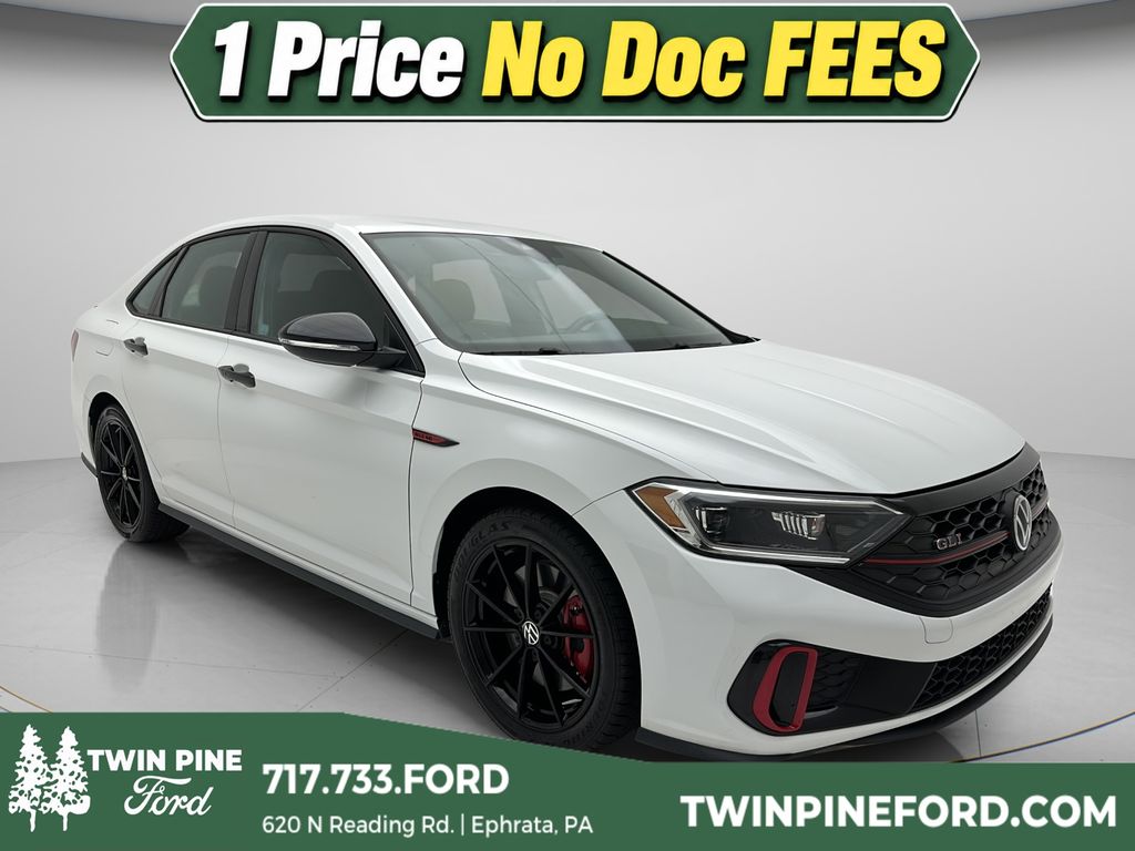 Pure White 2024 Volkswagen Jetta GLI Sedan Front-Wheel Drive 6-Speed Manual