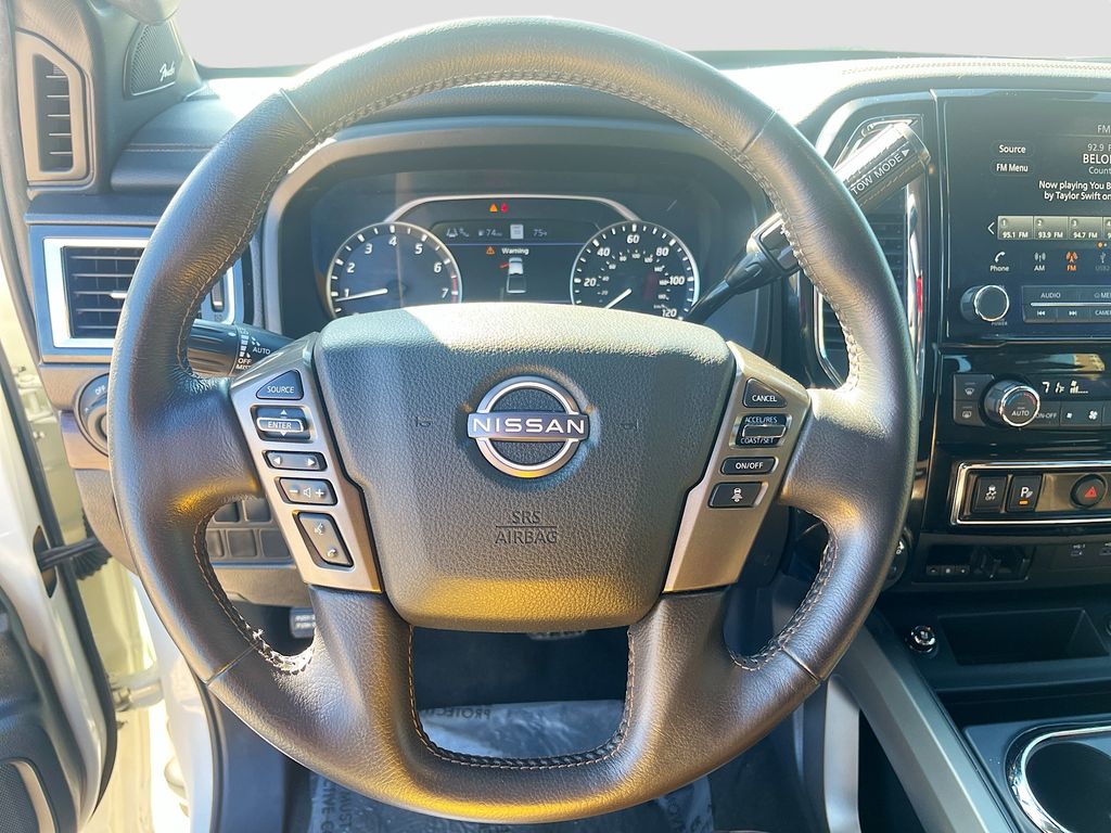 2024 Nissan Titan Platinum Reserve White at Bayshore Chrysler Jeep Dodge Ram