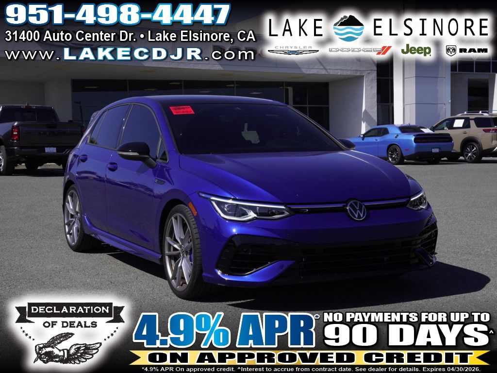 Blue Metallic 2024 Volkswagen Golf R 4Motion Hatchback All-Wheel Drive 6-Speed Manual