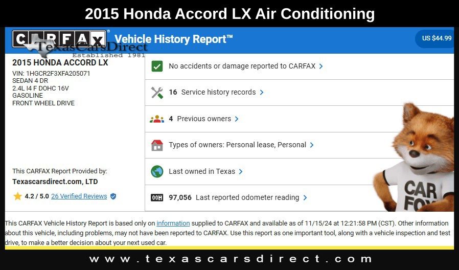 2015 Honda Accord LX 10