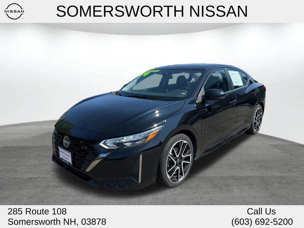 Super Black 2024 Nissan Sentra Sedan Front-Wheel Drive Continuously Variable Transmission