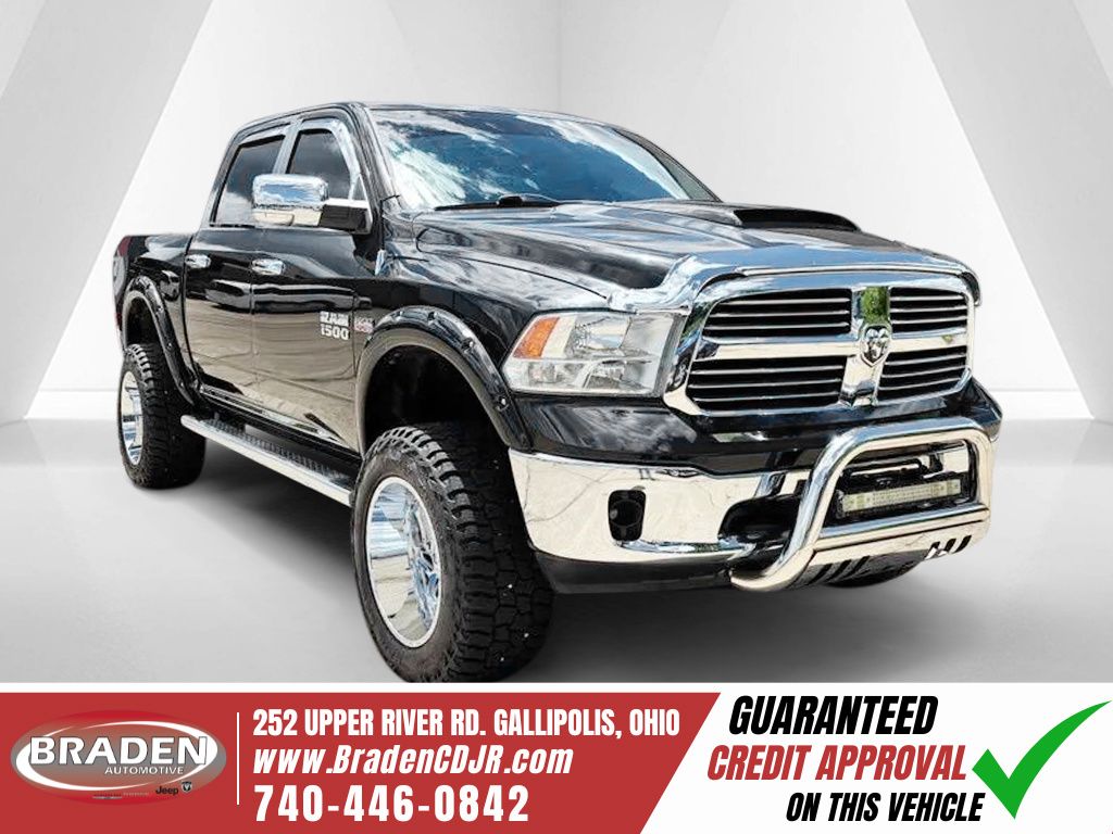 Black Clearcoat 2014 RAM 1500 Big Horn Crew Cab 4WD Pickup Truck Four-Wheel Drive 8-Speed Automatic