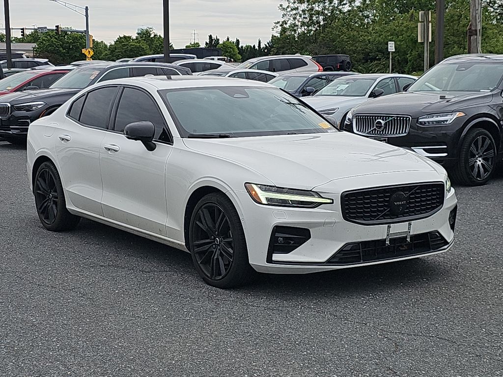 White 2024 Volvo S60 B5 Plus Black Edition FWD Sedan Front-Wheel Drive Automatic