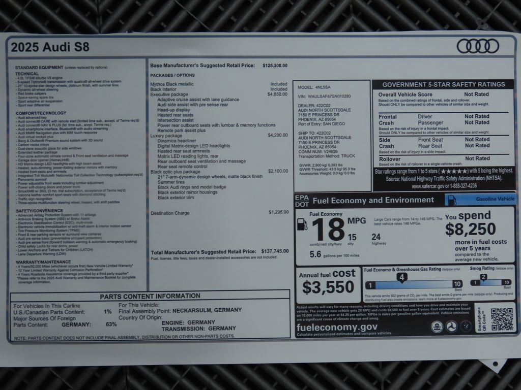 2025 Audi S8 4.0T 9