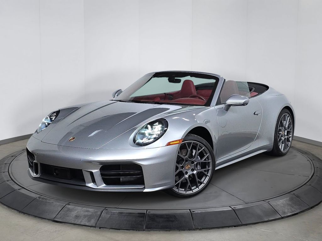 GT Silver Metallic 2025 Porsche 911 Convertible Rear-Wheel Drive 8-Speed Automatic